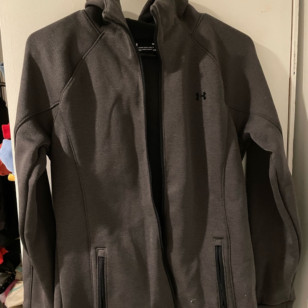 Under armour medium grey zip up